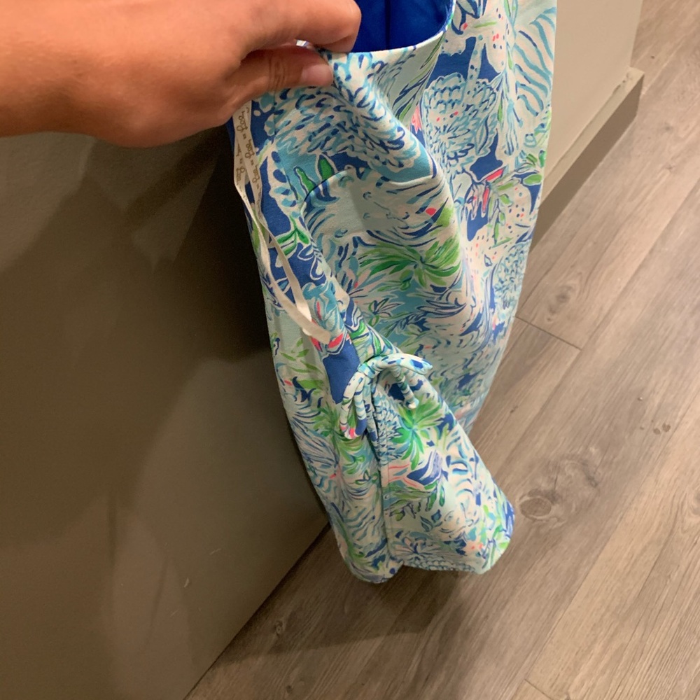 NWT LILLY PULITZER PEARL ROMPER COASTAL BLUE LION - Picture 7 of 12